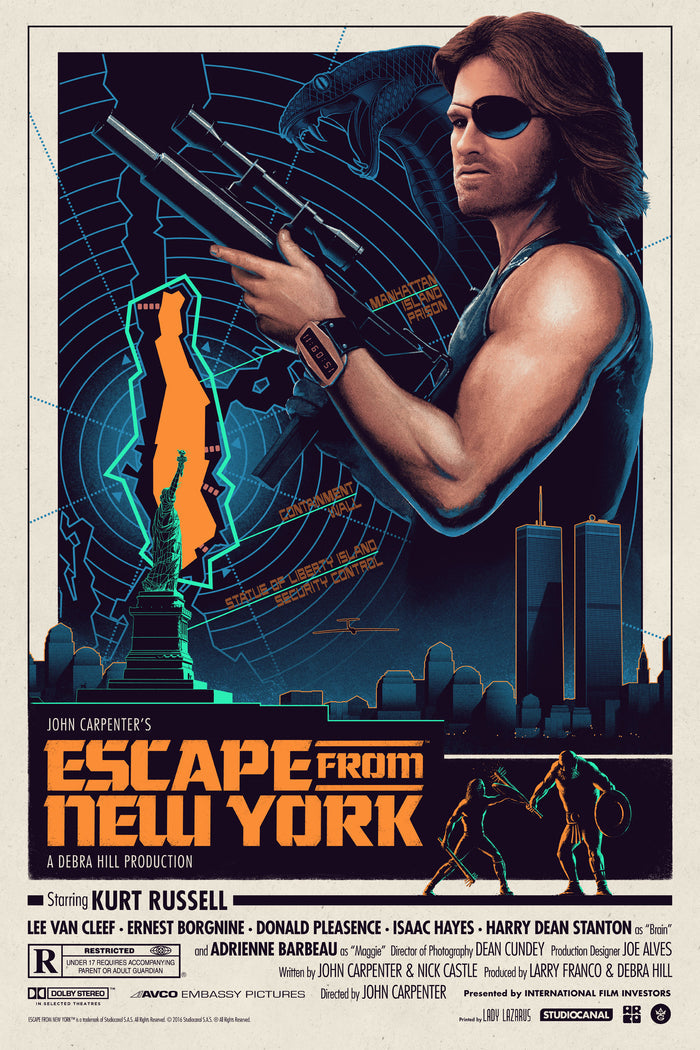 Escape From New York by Matt Ferguson, 24" x 36" Screen Print