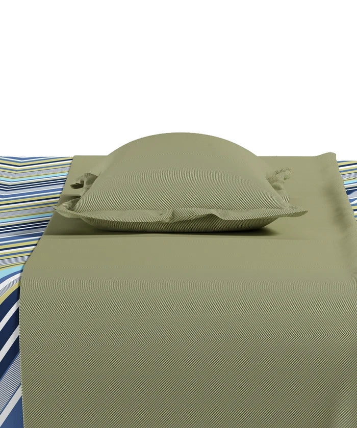 Everyday Printed Double Bedsheet Set, Wave Blues| 120TC Cotton| 2Pillow covers