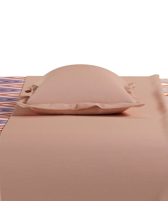 Everyday Printed King Bedsheet Set, Wave Purple| 120TC Cotton| 2 Pillow covers