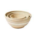Farmhouse Yellowware Stoneware Mixing Bowl — three nested Yellowware bowls; Farmhouse Pottery