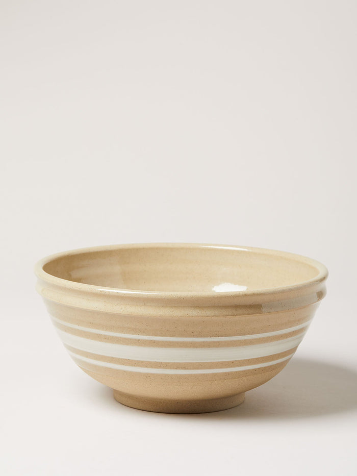 Farmhouse Yellowware Stoneware Mixing Bowl — large Yellowware bowl; Farmhouse Pottery