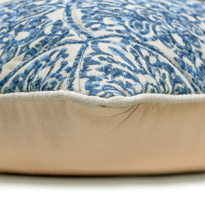 Farzeen - Blue Linen Decorative Euro Sham