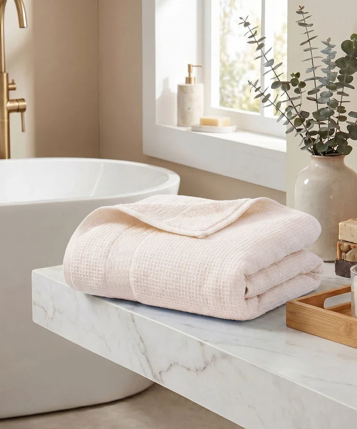 Finesse Fashion Waffle Bath Towel, Peyote|600 GSM Cotton