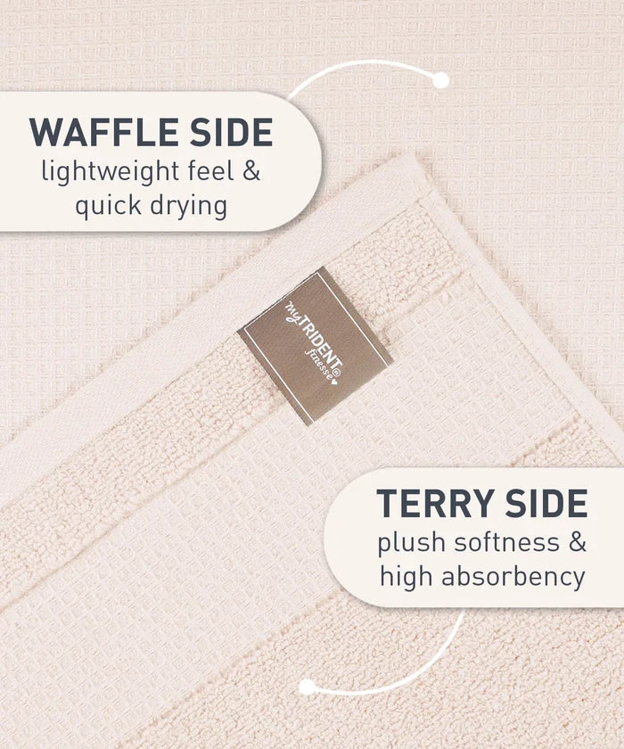 Finesse Fashion Waffle Bath Towel, Peyote|600 GSM Cotton