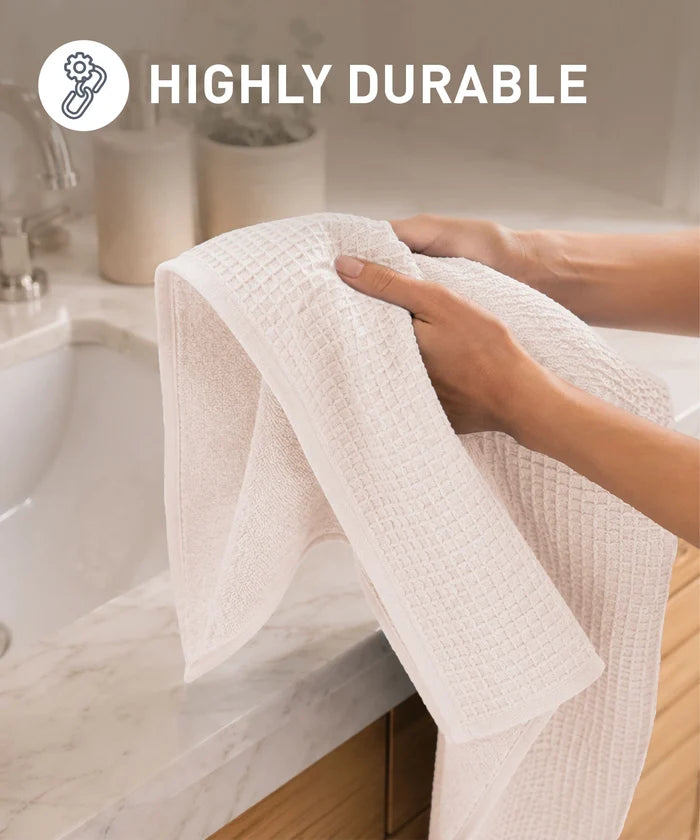 Finesse Fashion Waffle Bath Towel, Peyote|600 GSM Cotton