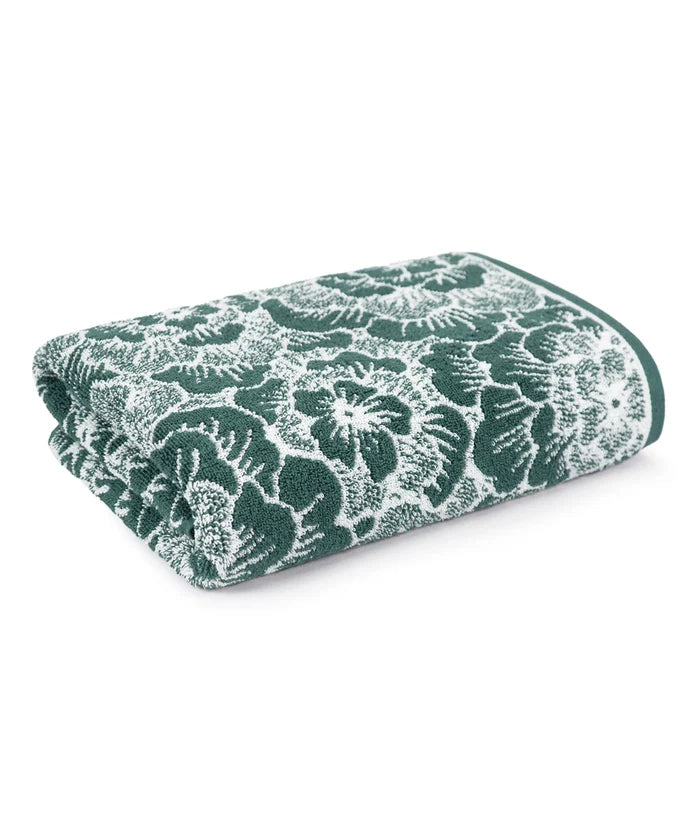 Floral 1 Pc Bath Towel, Geen| 600 GSM Cotton