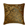Folding Flames - Olive Green Velvet Decorative Euro Sham