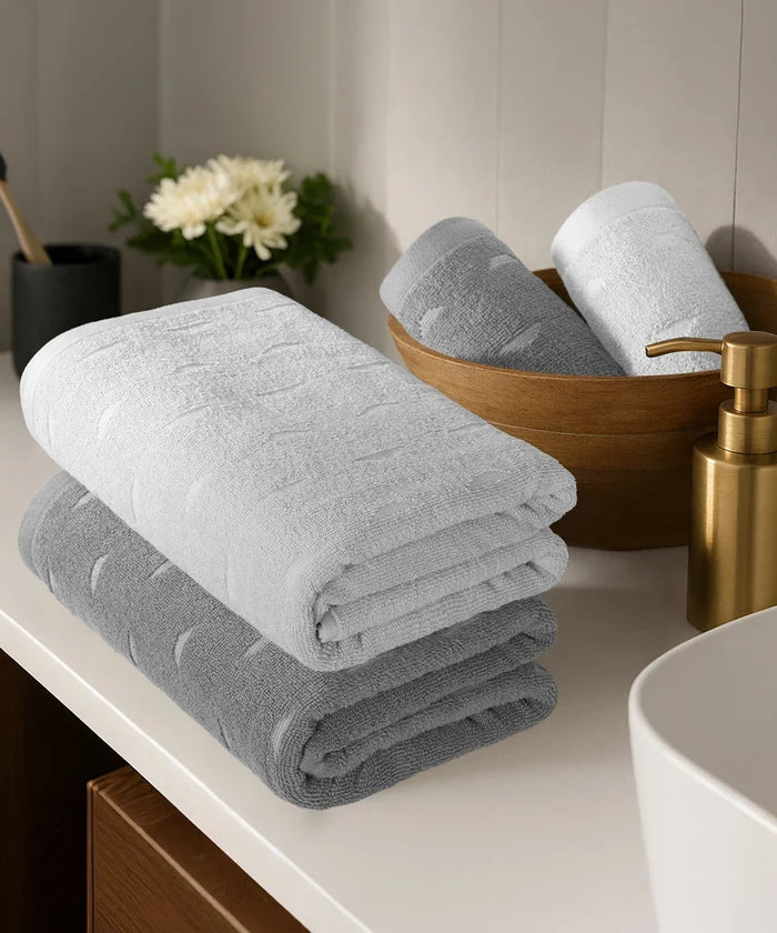 Fragrance 4Pc Towel Set, Lily| 500 GSM Cotton