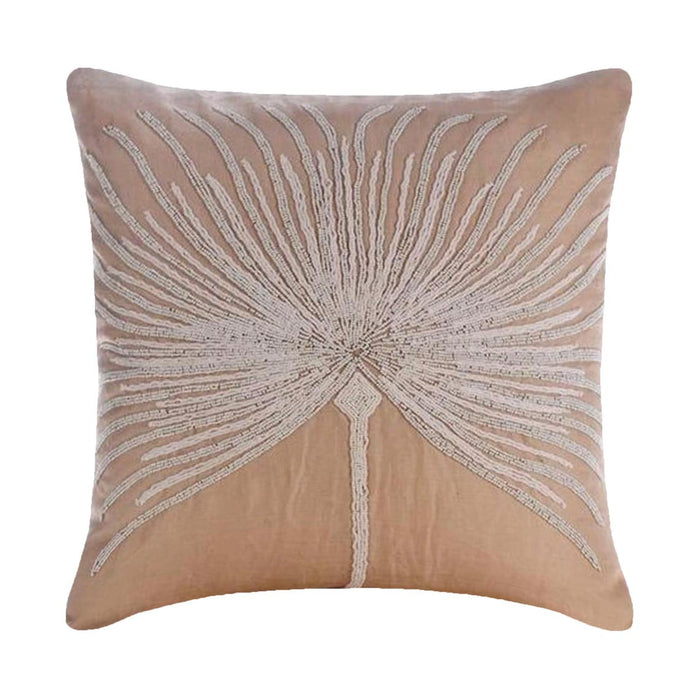 Fragrant Dream - Beige Cotton Linen Decorative Euro Sham