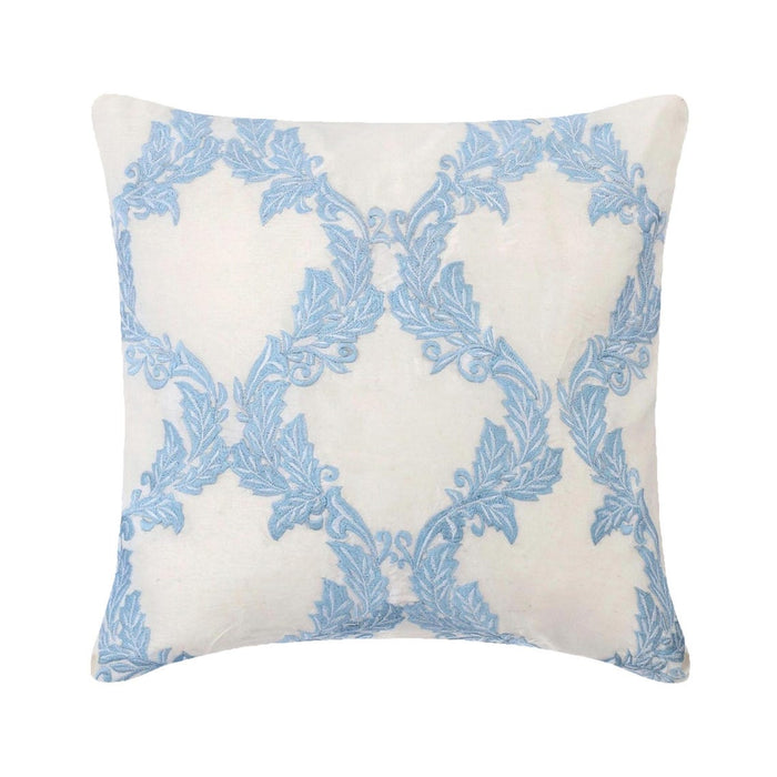 French Riviera - Blue Art Silk Decorative Euro Sham