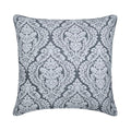 Frosted Damask - Gray Jacquard Silk Decorative Euro Sham
