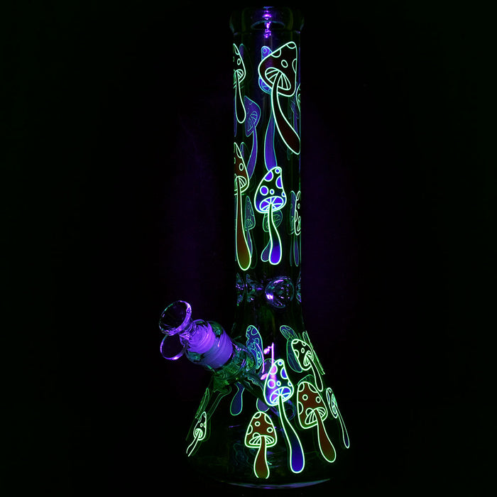 Fungi Glow In The Dark Water Pipe 13.75"