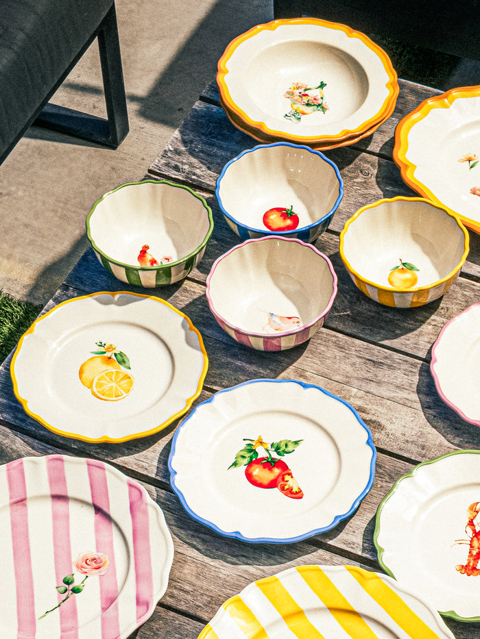 Garden Feast Plate, Lemon, 9 Inch