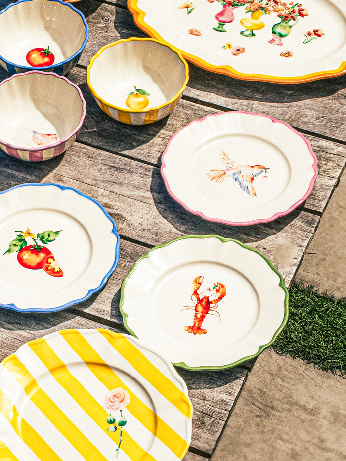 Garden Feast Plate, Bird, 9 Inch