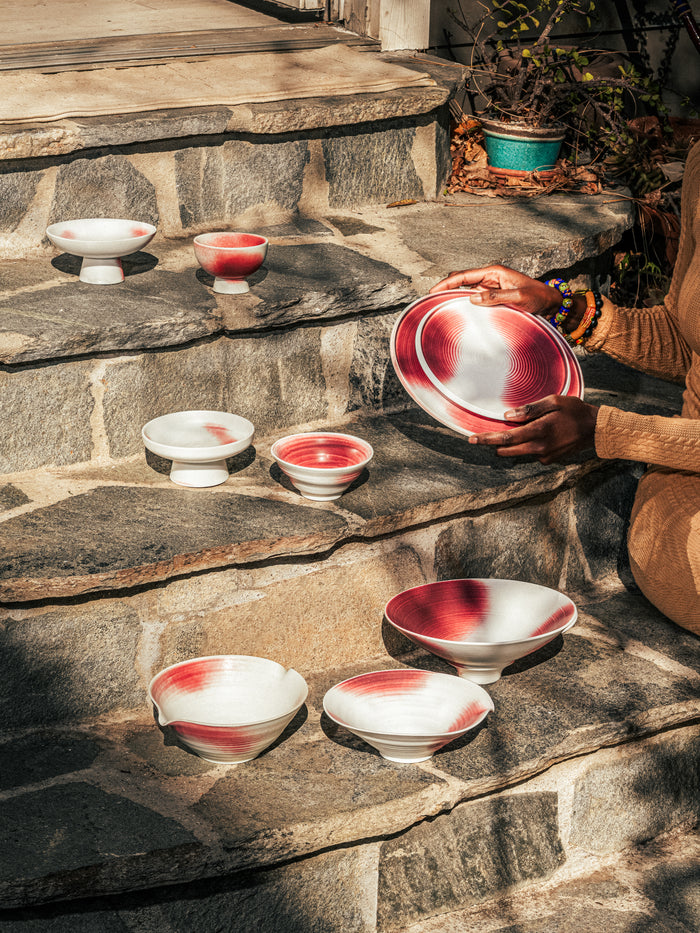 Garnet Blush Salad Bowls, Set of 3
