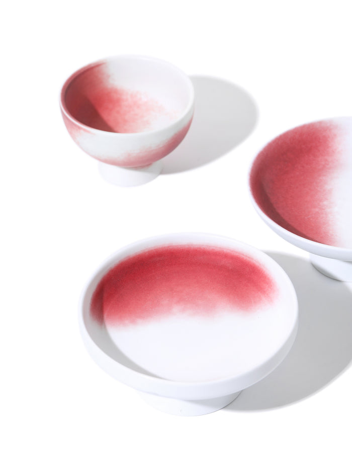 Garnet Blush Salad Bowls, Set of 3