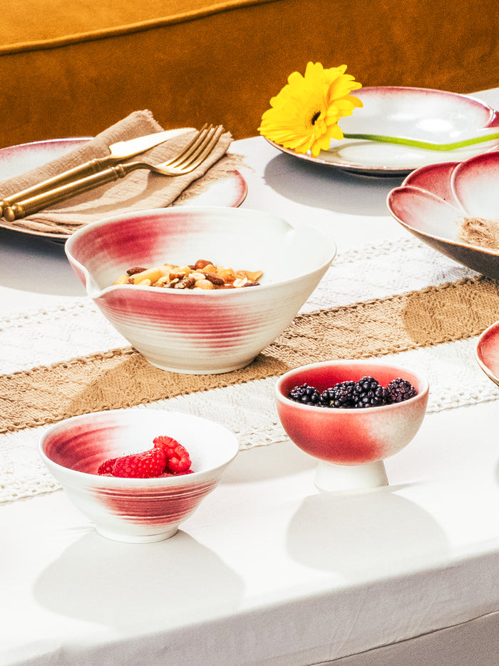Garnet Blush Salad Bowls, Set of 3