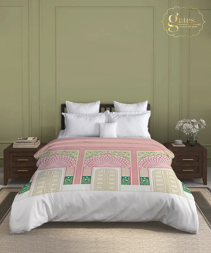 Gates Around The Globe Double AC Comforter, Lirale| 180 TC Cotton