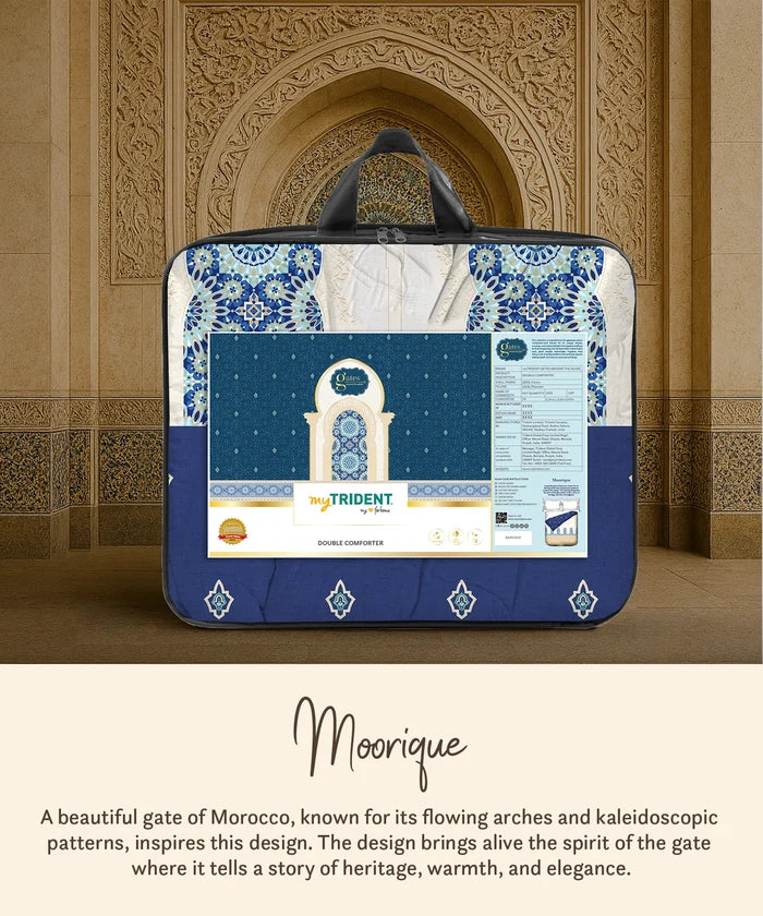 Gates Around The Globe Double AC Comforter, Moorique| 180 TC Cotton