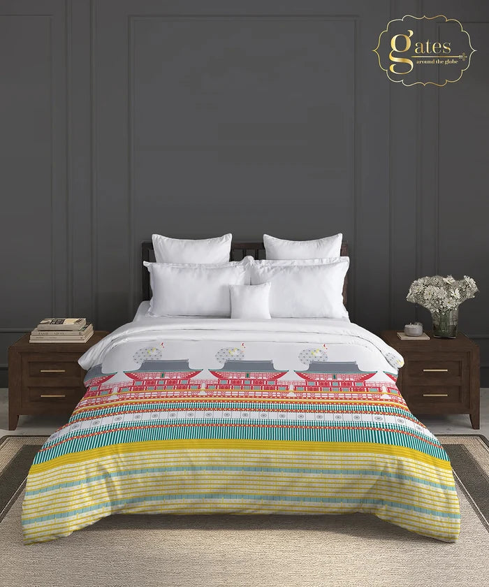 Gates Around The Globe Double AC Comforter, Torii| 180 TC Cotton