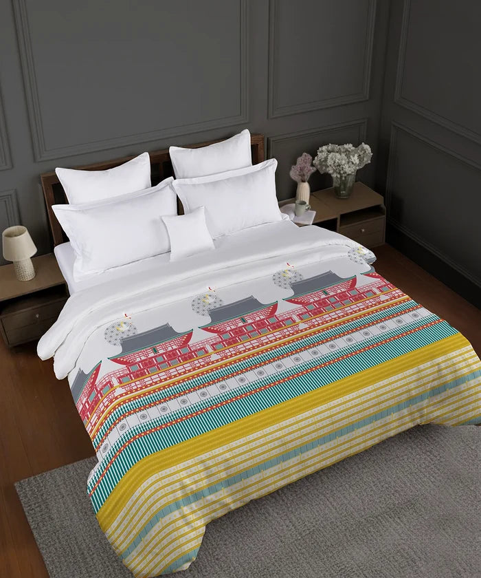 Gates Around The Globe Double AC Comforter, Torii| 180 TC Cotton