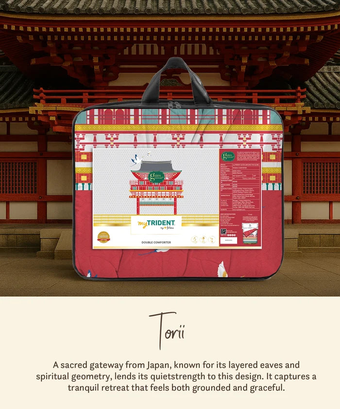 Gates Around The Globe Double AC Comforter, Torii| 180 TC Cotton