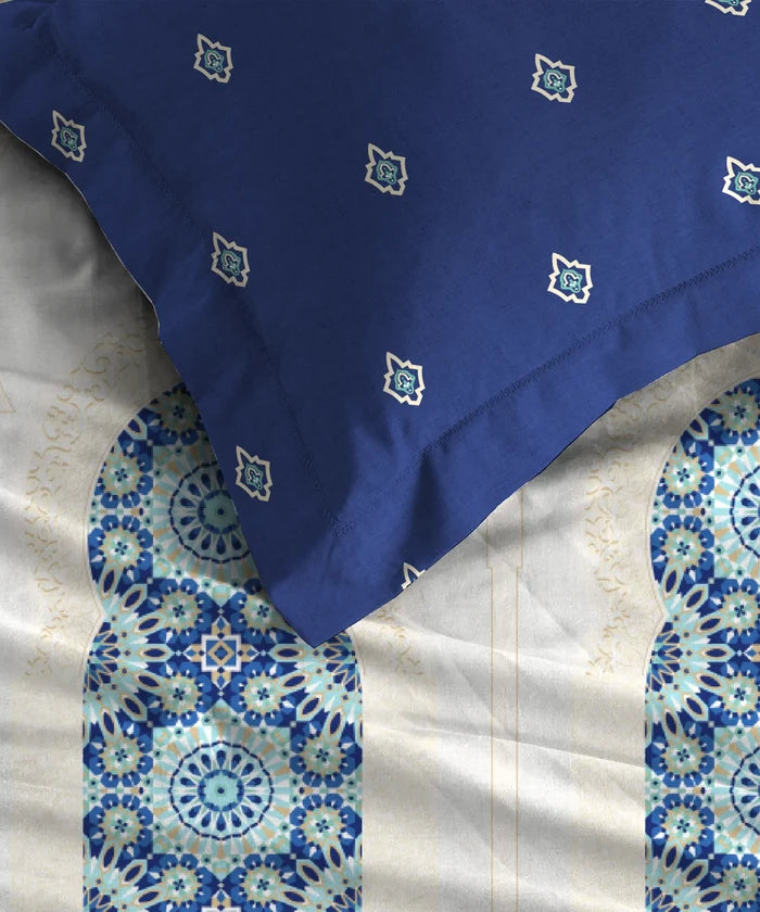 Gates Around The Globe King Bedsheet Set, Moorique| 180 TC Cotton| 2 Pillow Covers
