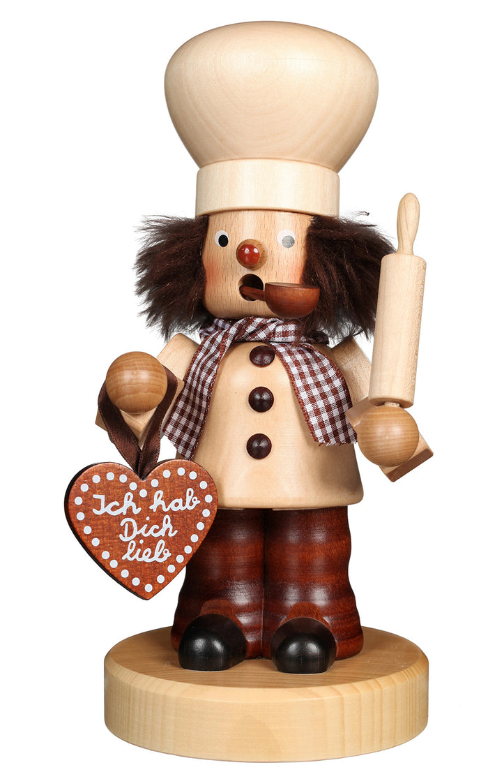 German Incense Smoker: Gingerbread Baker, Natural Wood