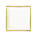 Gold Ruffle Edge Paper Plate – 12" Foil Finish (8pcs) - Josi James - 12 Inch Plate