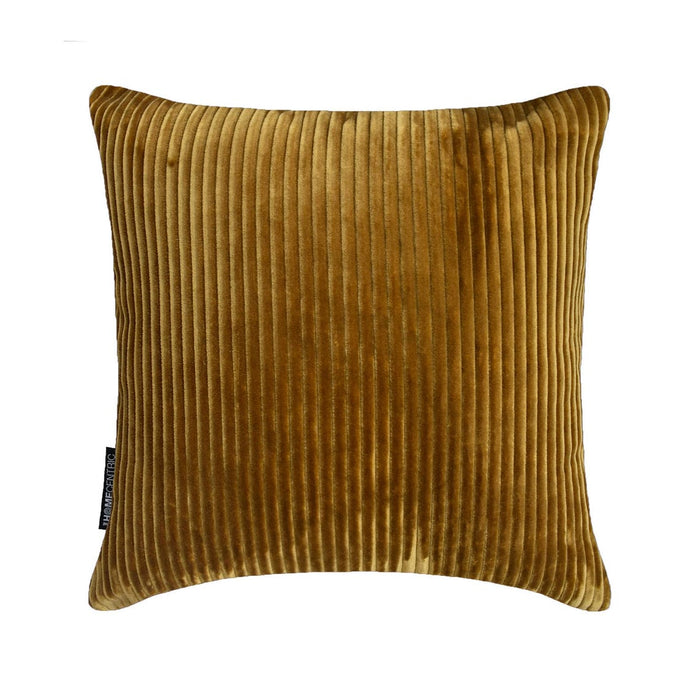Gold Velvet Throw Pillow Cover - Gold Lines