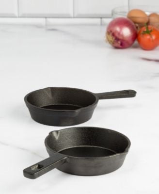 Goodful 2-Pc. Mini. Cast Iron 6” Fry Pan Set