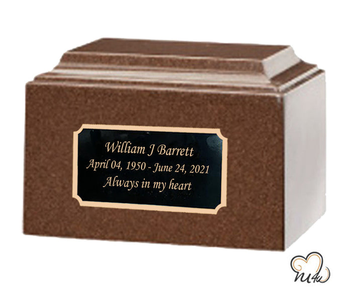 Granite Walnut Cultured Marble Urn - ExquisiteUrns