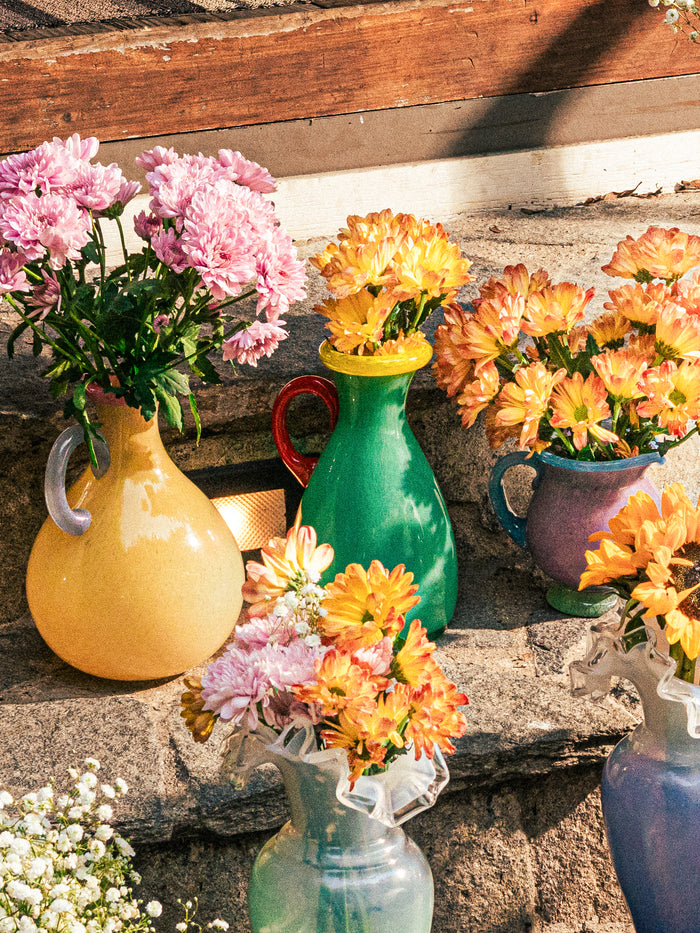 Tropical Pastel Pitcher Vase
