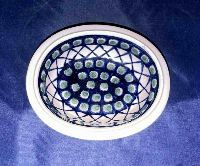 Green Dot Candy Dish - Shape: GU279 - Pattern: Green Dot