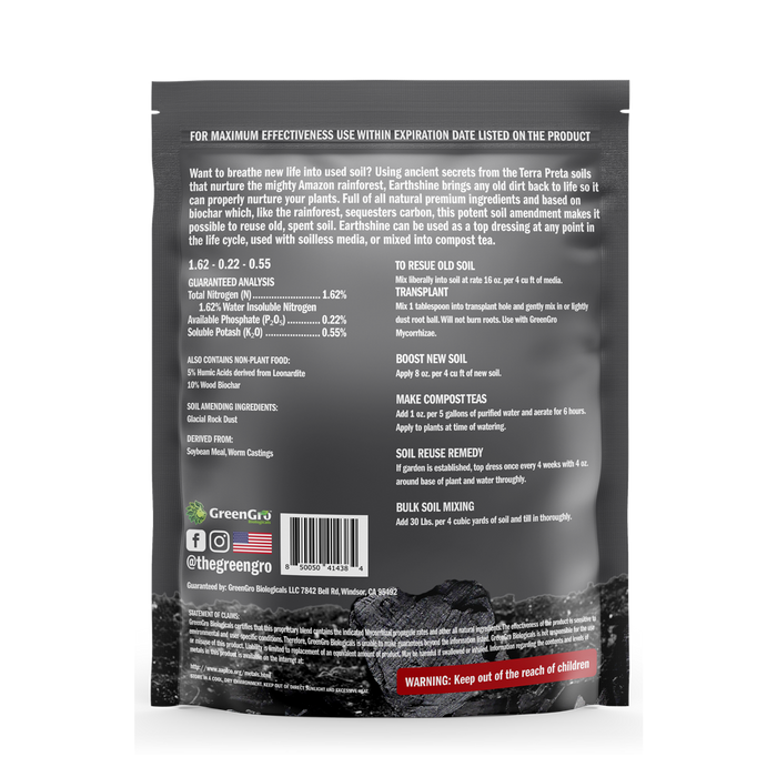 Green Gro Earthshine Biochar