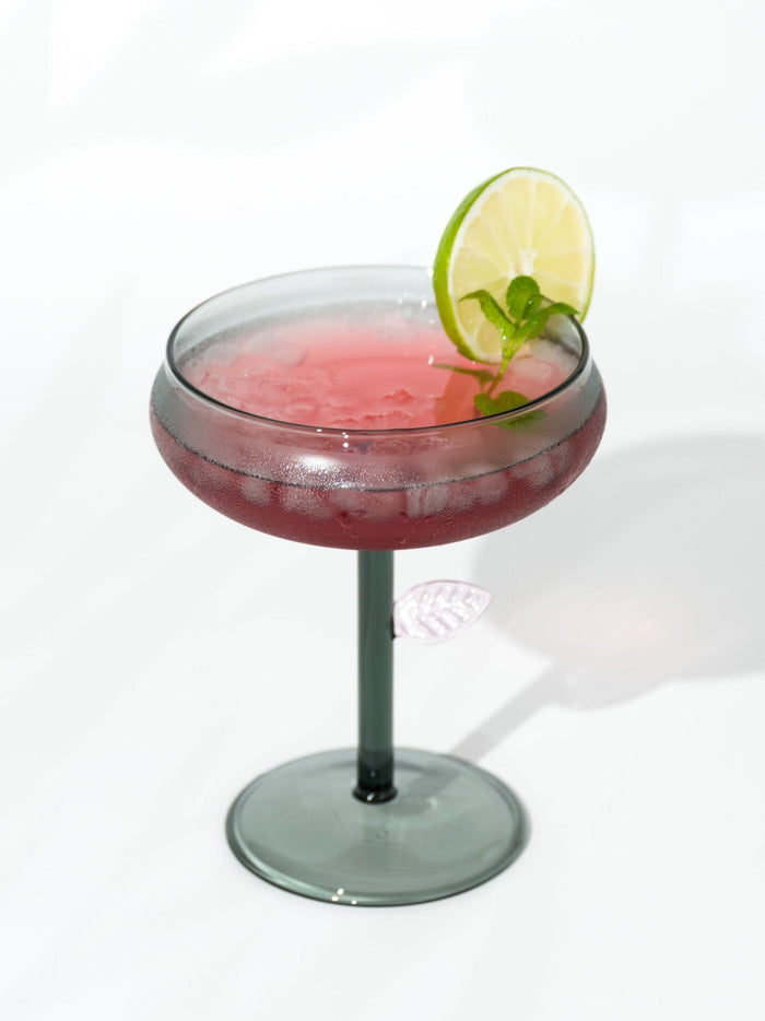 Grey Leaf Dessert Coupe Cocktail Glass