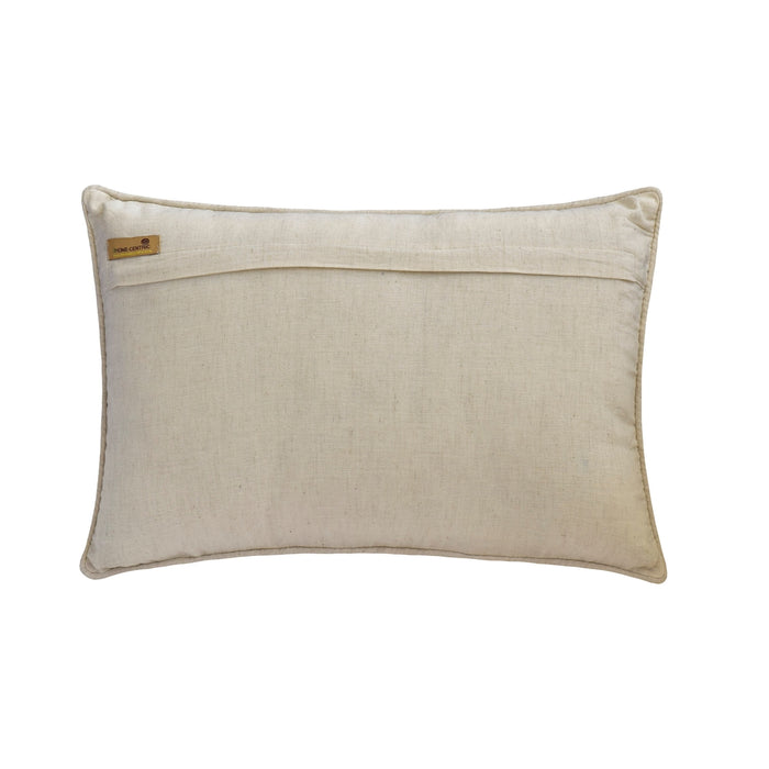 Gritty Glimmer - Gray Jacquard Lumbar Pillow Cover
