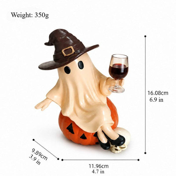 Halloween Ghost Wine Glass Resin Tabletop Decor: Ghost