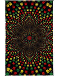 Handmade 100% Cotton 3D Weed Vortex Rasta Tapestry Tablecloth Beach Sheet 60x90 - Sweet Us