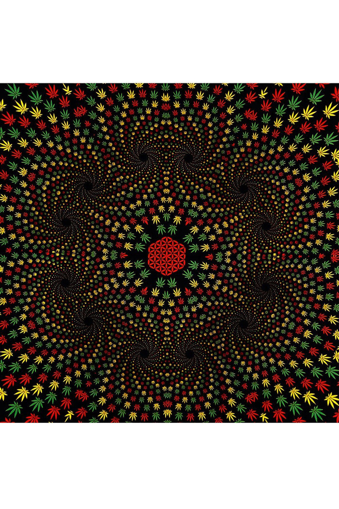 Handmade 100% Cotton 3D Weed Vortex Rasta Tapestry Tablecloth Beach Sheet 60x90 - Sweet Us