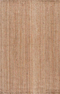 Handwoven tan ﻿Contemporary Solid Natural fiber jute area rug - The Rug Decor