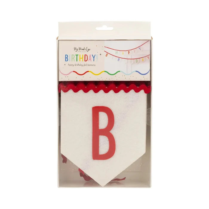 Happy Birthday Felt Banner Set – Premium Party Décor (2 Pack) - Josi James - Banners