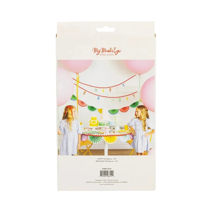 Happy Birthday Felt Banner Set – Premium Party Décor (2 Pack) - Josi James - Banners