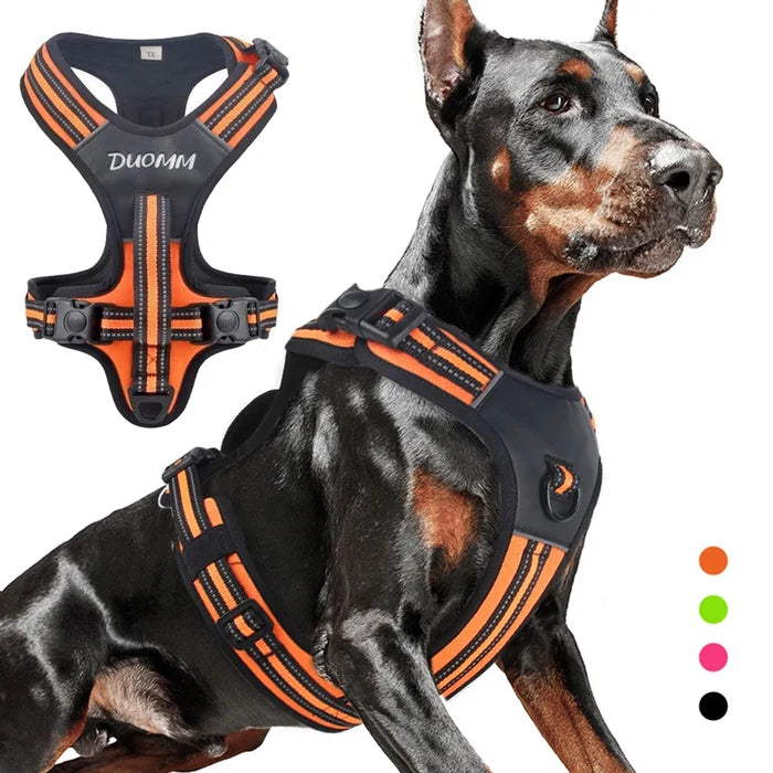 Heavy Duty Dog Harness with Handle. Padded Reflective No Pull Vest for Medium Large Dogs like Pitbull, Shepherd