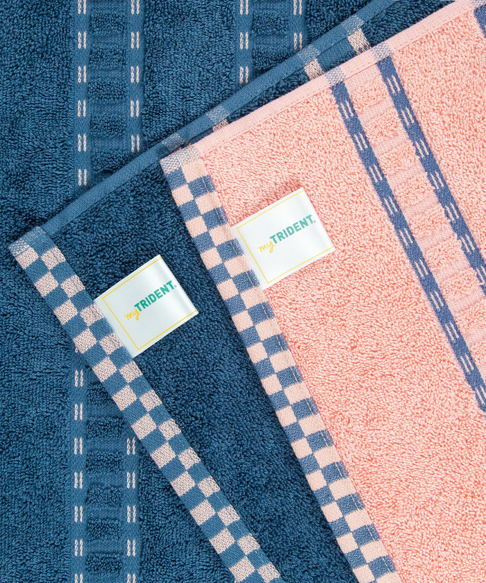 His & Her 2 PC Bath Towel Set, Candy & Floss|500 GSM Cotton