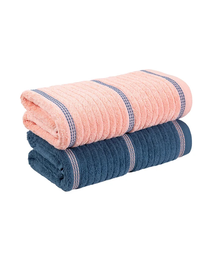His & Her 2 PC Bath Towel  Set, Candy & Floss|500 GSM Cotton