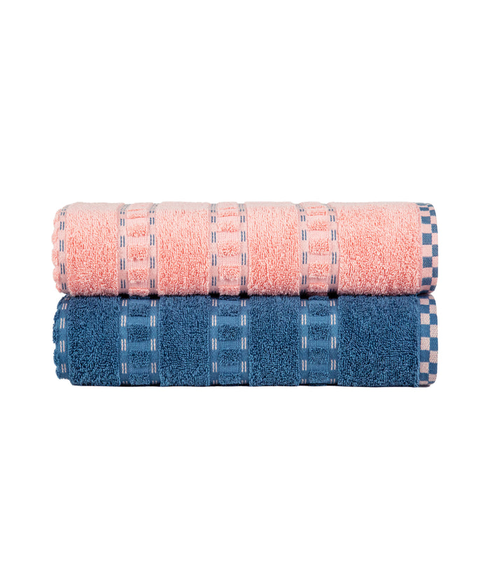 His & Her 2 PC Bath Towel Set, Candy & Floss|500 GSM Cotton
