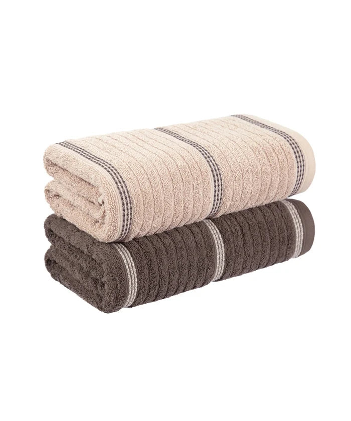His & Her 2 PC Bath Towel Set, Jim & Jam|500 GSM Cotton