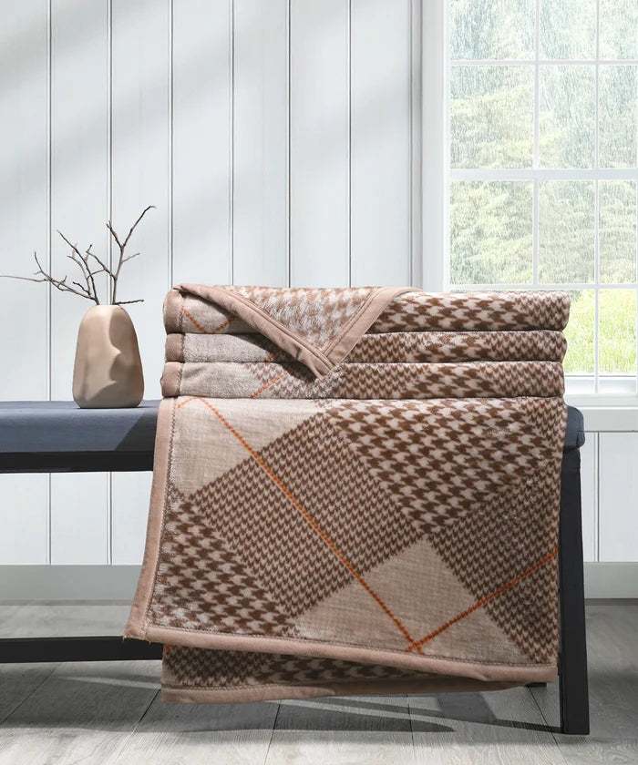 Home Essential Imperial 1 Ply Double Blanket, Estele| 290GSM