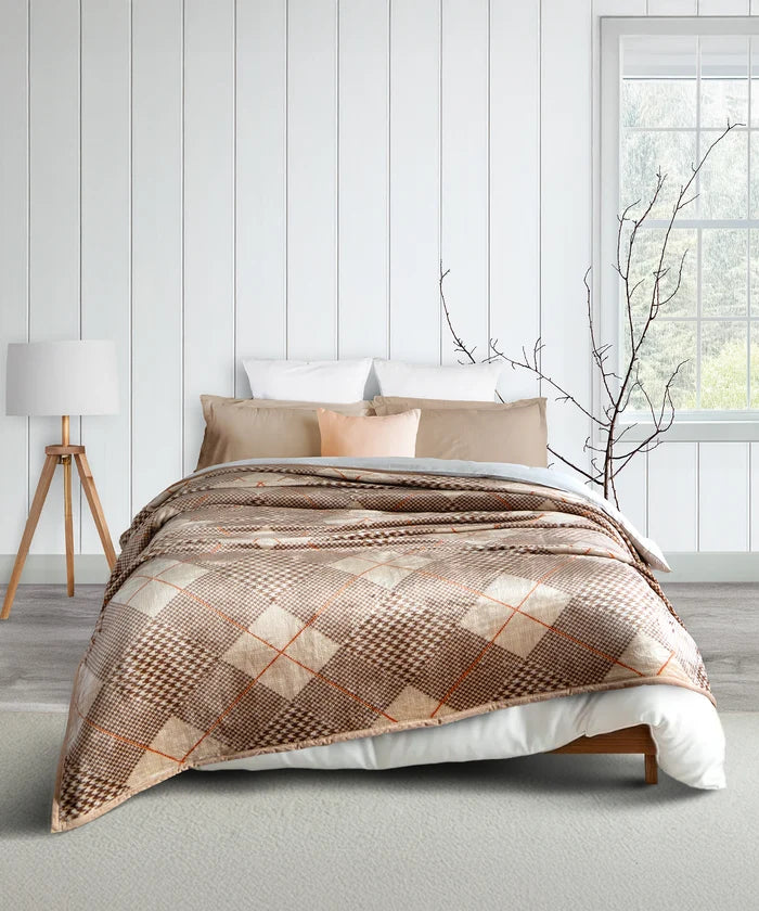 Home Essential Imperial 1 Ply Double Blanket, Estele| 290GSM